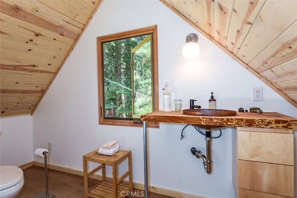 Bathroom, Interior, Wooden Ceilings, Wood Texture Flooring