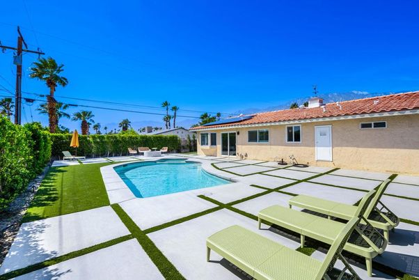 Exterior, Pool, Solar Panels