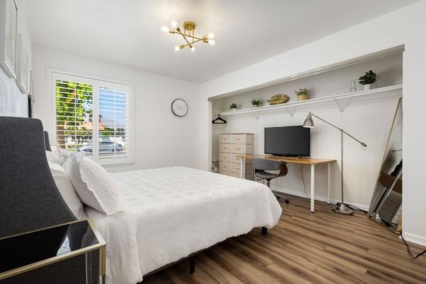 Bedroom, Interior, Wood Texture Flooring