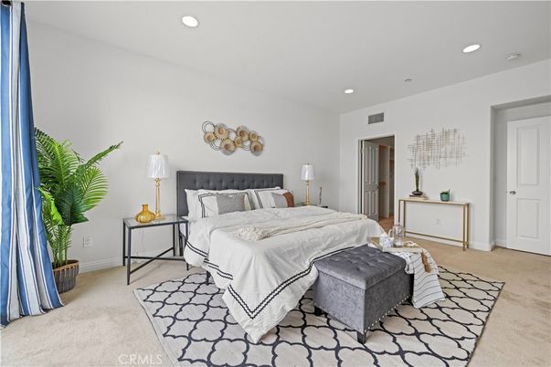 Bedroom, Interior, Recessed Lighting