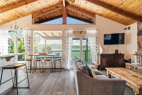 Interior, Living room, Water, Wooden Beams, Wooden Ceilings, Wood Texture Flooring