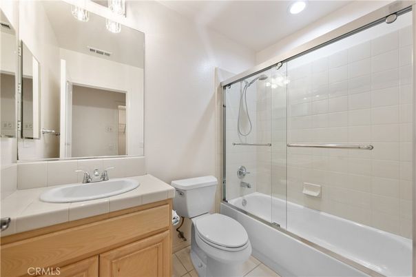 Bathroom, Glass Shower, Interior, Recessed Lighting, Tile Countertops
