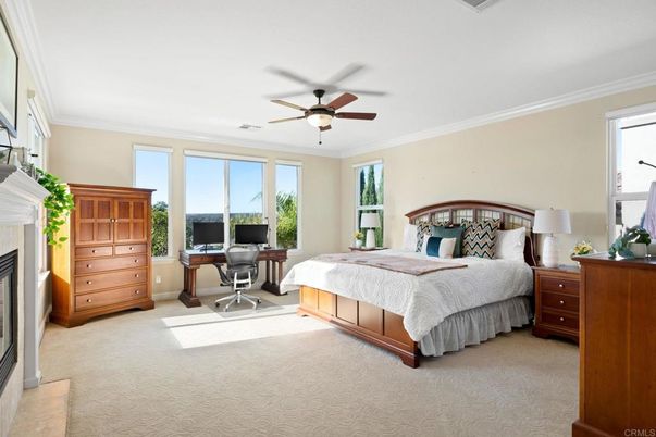 Bedroom, Fireplace, Home Office, Interior