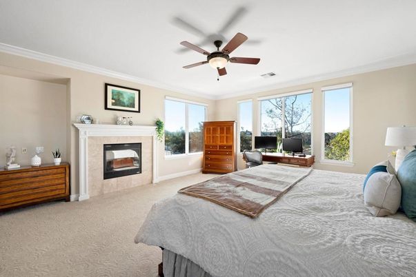 Bedroom, Fireplace, Home Office, Interior
