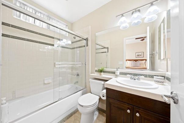 Bathroom, Glass Shower, Interior, Tile Countertops