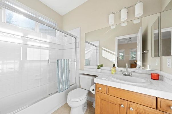 Bathroom, Glass Shower, Interior, Tile Countertops