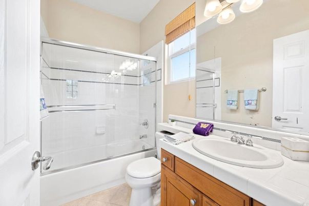 Bathroom, Glass Shower, Interior, Tile Countertops