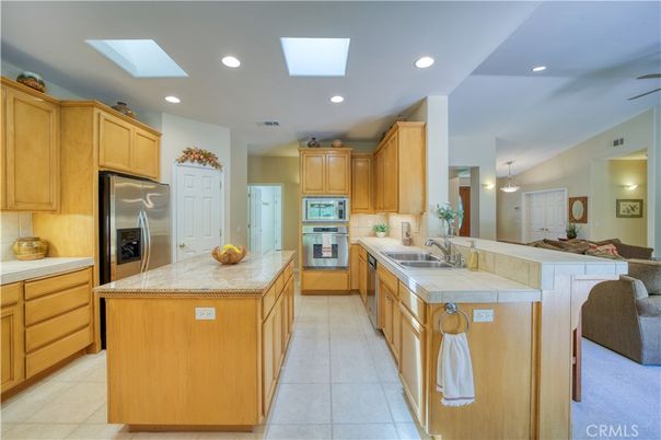 Interior, Kitchen, Pendant Lights, Recessed Lighting, Stainless Steel Appliances, Tile Countertops