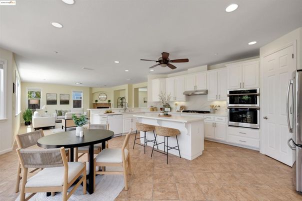 Dining room, Interior, Kitchen, Living room, Recessed Lighting, Stainless Steel Appliances