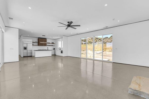 Empty room, Interior, Kitchen, Recessed Lighting