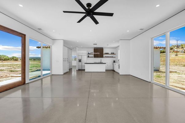 Empty room, Interior, Kitchen, Recessed Lighting
