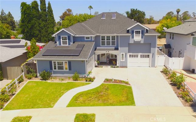 Attached, Exterior, Facade, Solar Panels, Farmhouse