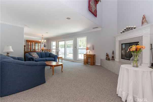 Chandelier, Dining room, Fireplace, Interior, Living room