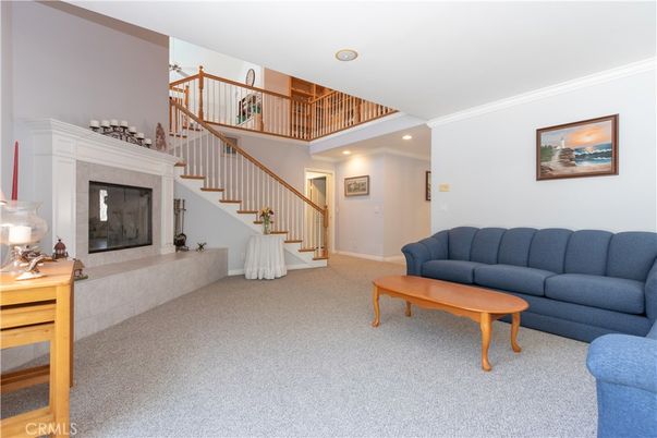 Fireplace, Interior, Living room, Recessed Lighting