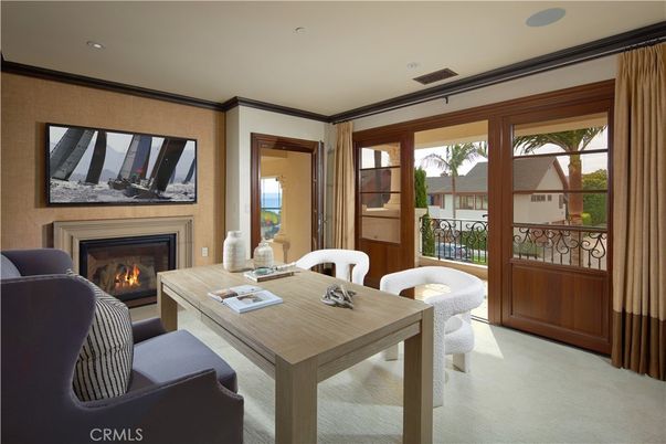 Fireplace, Home Office, Interior, Recessed Lighting