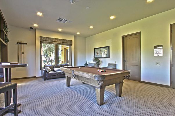 Billiard Table, Game Room, Interior, Recessed Lighting