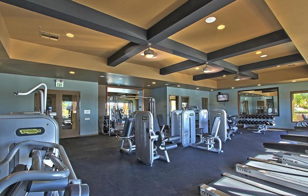 Fitness Equipment, Gym, Interior, Recessed Lighting