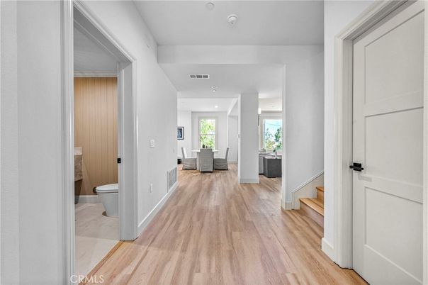 Bathroom, Interior, Recessed Lighting, Wood Texture Flooring