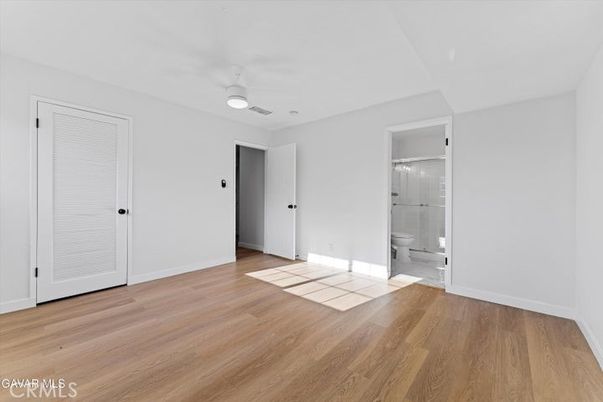 Bathroom, Empty room, Glass Shower, Interior, Wood Texture Flooring