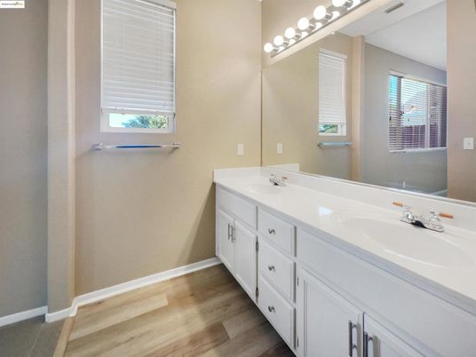 Bathroom, Dual Sink Vanities, Interior, Wood Texture Flooring