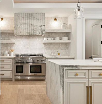 Interior, Kitchen, Pendant Lights, Stainless Steel Appliances, Wood Texture Flooring