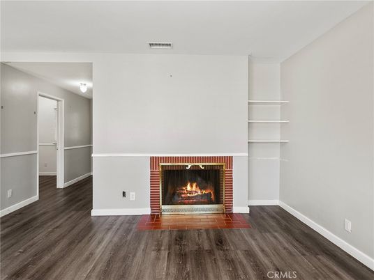 Fireplace, Interior, Wood Texture Flooring