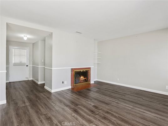Empty room, Fireplace, Interior, Wood Texture Flooring