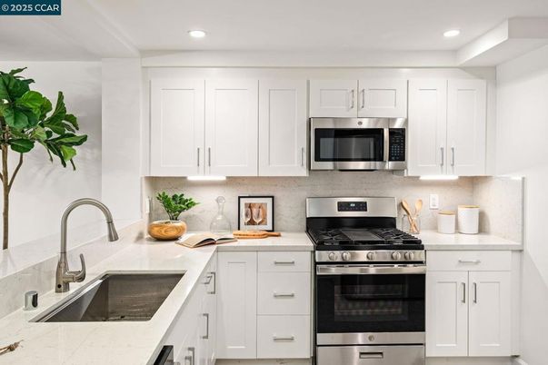 Interior, Kitchen, Recessed Lighting, Stainless Steel Appliances