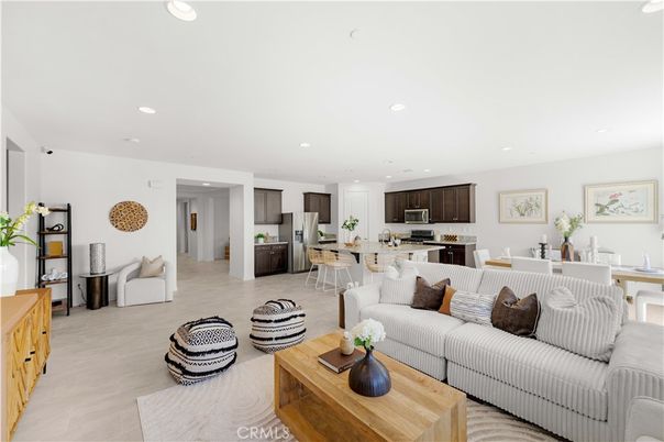 Dining room, Interior, Kitchen, Living room, Recessed Lighting, Stainless Steel Appliances