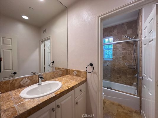 Bathroom, Glass Shower, Interior, Recessed Lighting, Tile Countertops