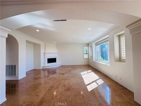 Empty room, Fireplace, Interior, Recessed Lighting
