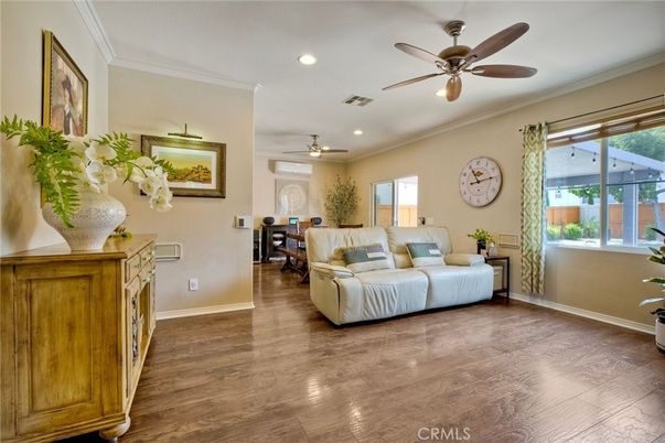 Dining room, Interior, Living room, Recessed Lighting, Wood Texture Flooring
