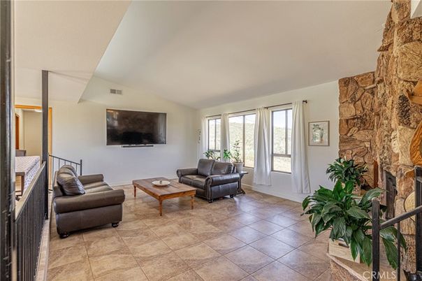 Fireplace, Interior, Living room, Stone Walls