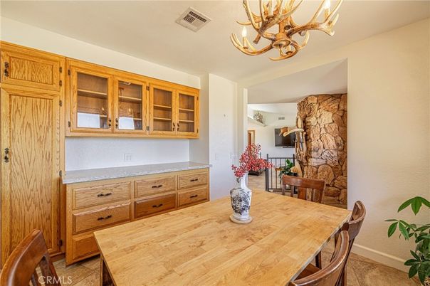 Chandelier, Dining room, Interior, Stone Walls