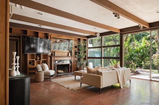 Fireplace, Interior, Living room, Recessed Lighting