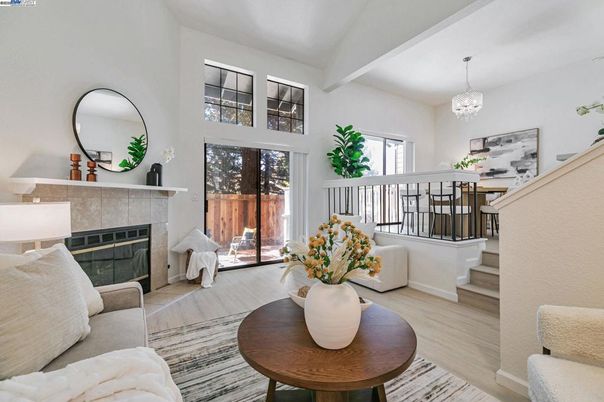 Chandelier, Fireplace, Interior, Pendant Lights, Wood Texture Flooring