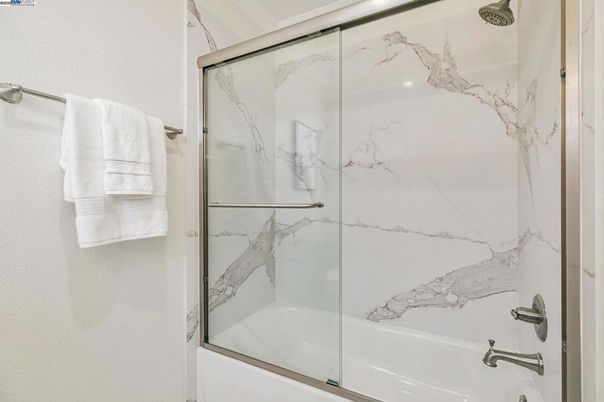 Bathroom, Glass Shower, Interior, Marble Walls