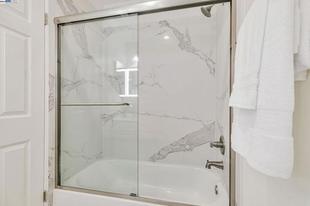Bathroom, Glass Shower, Interior, Marble Walls