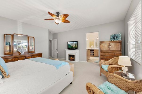 Bedroom, Fireplace, Interior