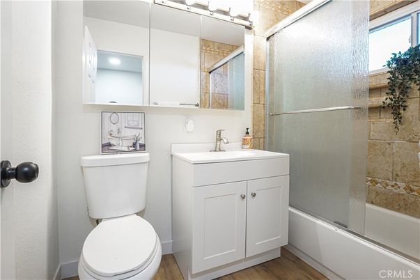 Bathroom, Glass Shower, Interior, Wood Texture Flooring