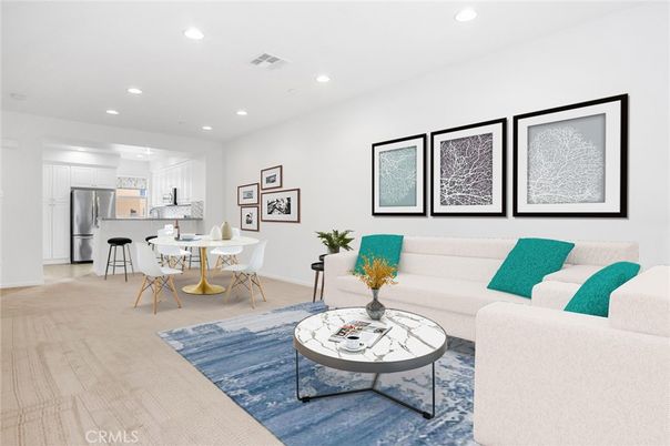 Dining room, Interior, Kitchen, Living room, Recessed Lighting, Stainless Steel Appliances