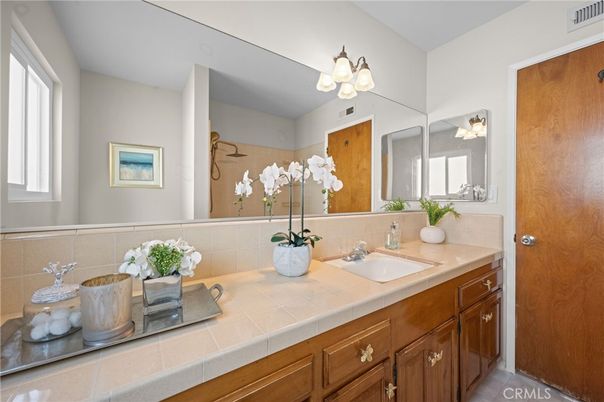 Bathroom, Dual Sink Vanities, Interior, Tile Countertops