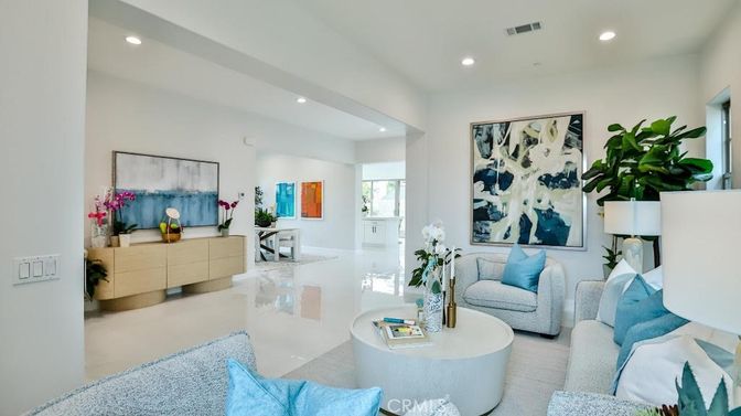 Interior, Living room, Recessed Lighting