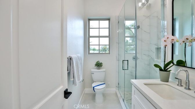 Bathroom, Glass Shower, Interior, Marble Walls