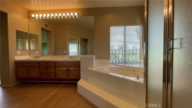 Bathroom, Dual Sink Vanities, Interior, Wood Texture Flooring