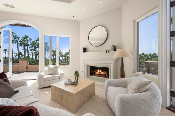 Fireplace, Interior, Living room, Recessed Lighting