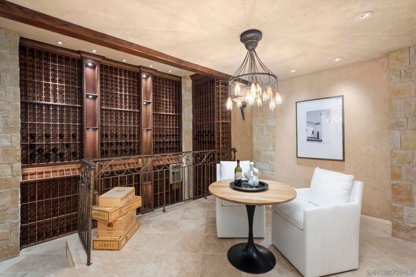 Interior, Pendant Lights, Recessed Lighting, Stone Walls, Wine Storage