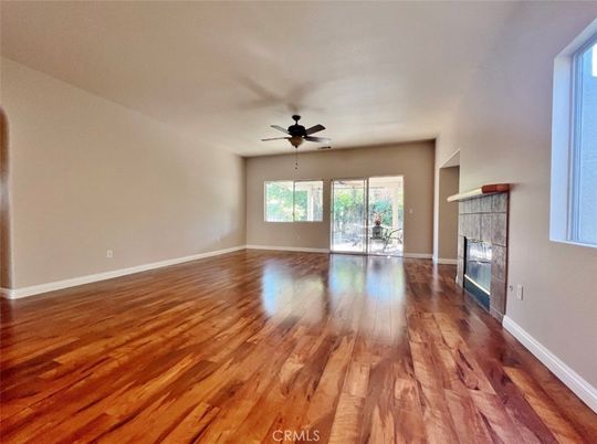 Empty room, Fireplace, Interior, Wood Texture Flooring