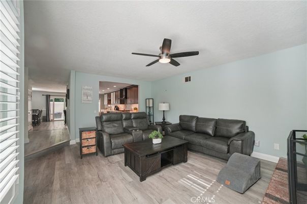 Interior, Kitchen, Living room, Recessed Lighting, Wood Texture Flooring
