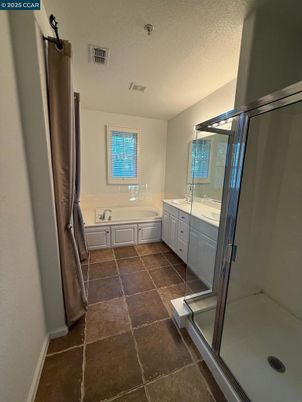 Bathroom, Dual Sink Vanities, Glass Shower, Interior